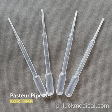 Plastikowe pipety pasteurowe 3 ml laboratorium